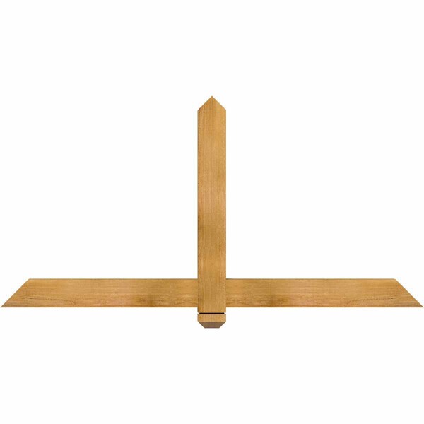Ekena Millwork Eugene Rough Sawn Timber Gable Bracket, Western Red Cedar, 60"W x 30"H x 2"D x 4"F, 12/12 Pitch GBW060X30X0204EUG00RWR - main